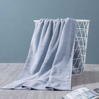 100% Cotton Bath Towel Sets Absorbent Adult Bath Towels Solid Color Soft Friendly Face Hand Shower Towel For Bathroom Washcloth Light Gray SPAIN 3 PCS Towel Set