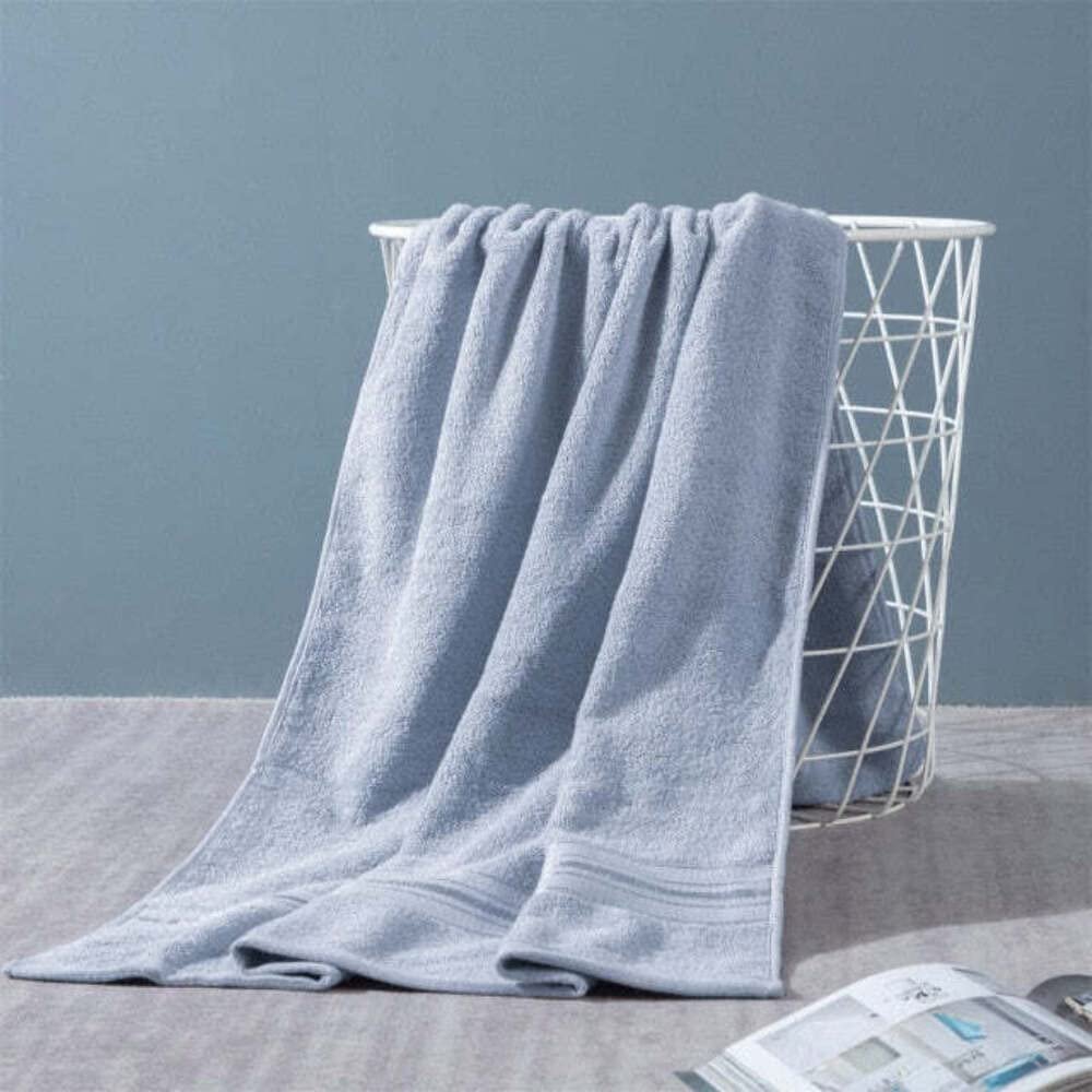 100% Cotton Bath Towel Sets Absorbent Adult Bath Towels Solid Color Soft Friendly Face Hand Shower Towel For Bathroom Washcloth Light Gray SPAIN 3 PCS Towel Set