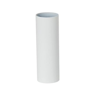 B&P Lamp 6 Inch Height E12 Candelabra Base Modern Steel Candle Cover Sleeve, Satin White Finish