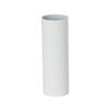 B&P Lamp 6 Inch Height E12 Candelabra Base Modern Steel Candle Cover Sleeve, Satin White Finish view 1