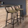 Bar Stools, Swivel Counter Stools Set of 2 - Vintage Industrial Farmhouse Swivel Bar Stool-Swivel Kitchen Dining Room Counter Bar High Chair, Brown view 1