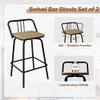 Bar Stools, Swivel Counter Stools Set of 2 - Vintage Industrial Farmhouse Swivel Bar Stool-Swivel Kitchen Dining Room Counter Bar High Chair, Brown view 4