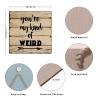 Antique Wood Sign You're My Kind of Weird Rustic Wood Welcome Plaque Wall Hanging Plaque Inspirational Wood Plank Hanging Sign for Living Room Dining Room Wall Decorations 12x12 Inch view 2