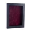 11x17 Textured Black Shadowbox Frame - Shadow Box Frame Interior Size 11x17 by 1" Deep - Dark Berry Acid-Free Suede Backing - Includes Shatter Resistant Acrylic, Backing, Hardware - Usable Depth: 3/4" view 1