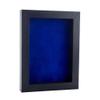 11x17 Textured Black Shadowbox Frame - Shadow Box Frame Interior Size 11x17 by 1" Deep - Royal Blue Acid-Free Suede Backing - Includes Shatter Resistant Acrylic, Backing, Hardware - Usable Depth: 3/4" view 1