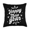 Happy New Year Eve Fireworks Wishes Greetings Celebration Throw Pillow view 1