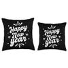Happy New Year Eve Fireworks Wishes Greetings Celebration Throw Pillow view 3