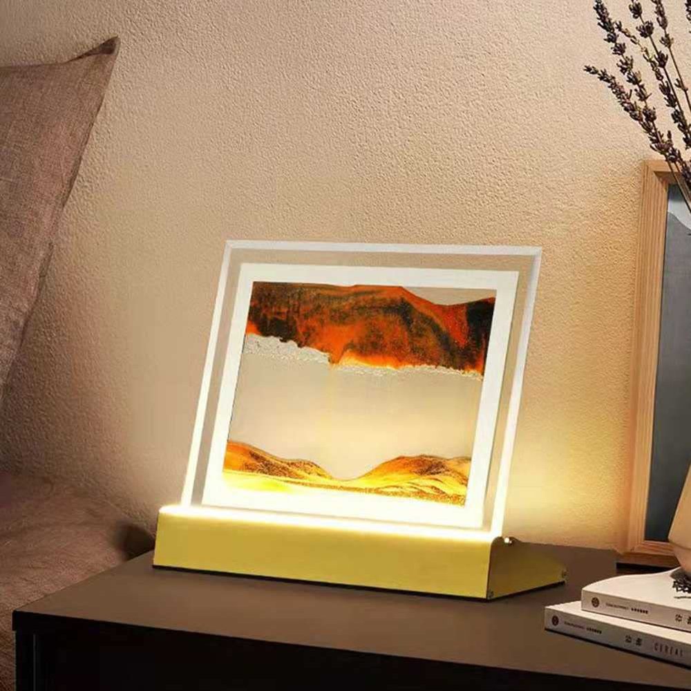 KridDr Sand Art Image Night Light with Touch Moving Sand Images for Desk Office Home Sensory Toys Calm Relaxing
