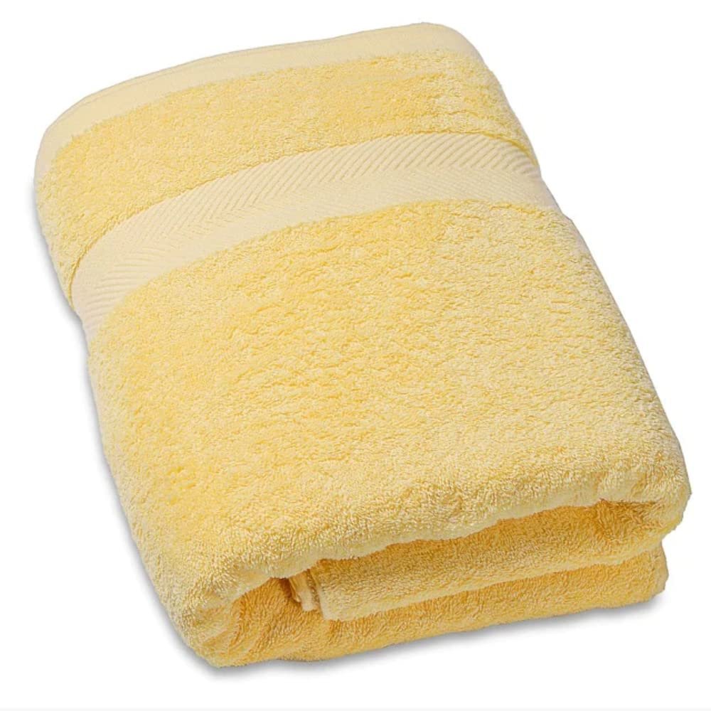 Bath Towel SEMAXE Luxury 100% cotton, High absorbency, Hotel & Spa Quality Premium,soft and thick For Bathroom-Beach (Purple) Yellow China 69x 137cm