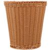 BESTonZON Woven Trash Can Wicker Waste Bin Bathroom Wastebasket with Lid Water Rattan Rubbish Bin Rattan Round Waste Basket Laundry Hamper Round Basket Storage Flower Basket Imitation Rattan view 1