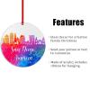 Acrylic Ornament America San Diego City Skyline Hanging Ornaments Christmas Tree Decorations, Ship from USA, 3" view 4