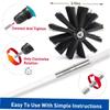 1set Duct Brush Cleaner Kit Efficient Dryer Vent Brush Flexible Rods for Chimney Cleaning Home Use Prevent Flue Fires High-Temperature Resistant view 3