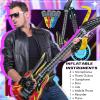 12 Pieces Inflatable Instruments Party Props Rock Star Toy Set Blow Up Guitars Inflatable Saxophone Bass Lute Microphones Mobile Phone Recorder Piano for 80s 90s Themed Party Photo Booth Decorations view 3