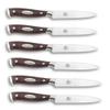 Bavarian Knife Works Set of 6 Steak Knife Plus Knife Block, German Steel Blades, Razor Sharp and Easy to Sharpen, Lightweight with Pakkawood Handles, Essential for Any Steak Lover! view 1