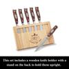 Bavarian Knife Works Set of 6 Steak Knife Plus Knife Block, German Steel Blades, Razor Sharp and Easy to Sharpen, Lightweight with Pakkawood Handles, Essential for Any Steak Lover! view 2