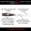 Bavarian Knife Works Set of 6 Steak Knife Plus Knife Block, German Steel Blades, Razor Sharp and Easy to Sharpen, Lightweight with Pakkawood Handles, Essential for Any Steak Lover! view 3