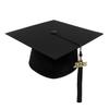 CLERKMANS Black Graduation Cap with Black Tassel Includes 2026 Date Drop - 6 Hang Loop - One Size Fits All view 1