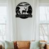 Custom Name Deer Forest Sign Deer Metal Wall Art, Personalized Deer Metal Sign for Home Wall Decor, Customized Deer Wall Sign for Indoor Outdoor, Deer Hunting Metal Wall Hanging Sign view 4