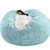 AAXYZX Bean Bag Cover, Oversized Round Chair Beanbag Cover, Giant Bean Bag Chairs Cover for Home Garden Lounge Living Room Big Round Soft Fluffy Faux Fur Lazy Sofa Cover view 1