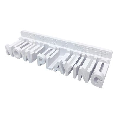 WPESI Now Playing Vinyl Record Stand Wall MountRecord Display Stand for Vinyl Records and LP Record Floating Shelves Record Storage Holder (White)