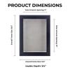 11x17 Textured Black Shadowbox Frame - Shadow Box Frame Interior Size 11x17 by 1" Deep - Light Grey Acid-Free Suede Backing - Includes Shatter Resistant Acrylic, Backing, Hardware - Usable Depth: 3/4" view 3