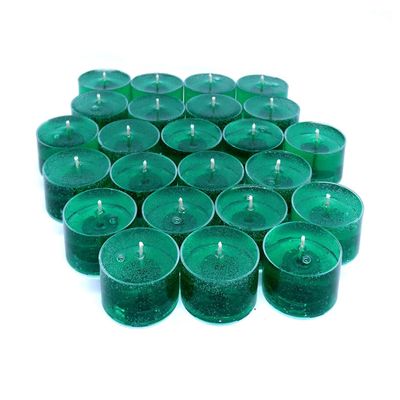 24 Pack Balsam and Cedar Scented Mineral Oil Based Gel Candle Tea Lights - Up to 8 Hours Each by The Gel Candle Company in USA
