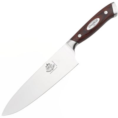 Bavarian Knife Works Premium Quality 8 Inches Chef Knife, Razor Sharp, Made of German Steel, Ergonomic Pakkawood Handle, Light Weight Easy to Sharpen