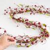 Artificial Heart Pip Berry Garland  Valentines Day and Sweetest Day Rustic Berries, Farmhouse Home Decor for Table Arrangements, Fireplace Mantel, and Holiday Centerpiece Decorations (60" Long) view 4
