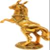 Metal Oxidized Jumping Horse Statue, Standard, Golden, 1 Piece by Indian Collectible view 2
