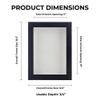 11x17 Textured Black Shadowbox Frame - Shadow Box Frame Interior Size 11x17 by 1" Deep - White Acid-Free Suede Backing - Includes Shatter Resistant Acrylic, Backing, Hardware - Usable Depth: 3/4" view 3