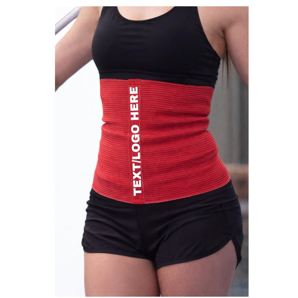 SG TRAINING FIT #1 Custom Text/Logo Sport Pro Wool Cotton Warming Belt Relieves Back Pain Supports Lumbar and Muscles Optimal Compression for Men and Women. (3, Red)