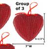Group of 3 Valentine Red Heart Hangers by Factory Direct Craft for Valentine's Day and Sweetest Day Decorating view 2