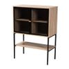 Baxton Studio Asher Sideboard and Server, 5-Shelf, Natural Brown/Black view 1