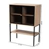 Baxton Studio Asher Sideboard and Server, 5-Shelf, Natural Brown/Black view 3