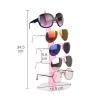BNNP Eyeglass Storage Rack 5 Tier Glasses Frame Sunglasses Glasses Display Stand Glasses Storage Rack Multifunctional Display Stand Eyeglass Organizer Display Rack (Color : White) view 2