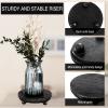 Amyhill 3 Pcs 8/6/4 Inch Wooden Risers for Display Wood Pedestal Stand Mini Tray Stand Round Wooden Pedestal Holder Rustic Riser for Decor Tiered Tray Decor Home Kitchen(Black) view 4
