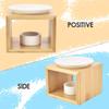 NOBRIM Candle Heater Creative Household Essential Oil Burner Bamboo Wood Oil Burners for Wax Melts Ceramic Candle Wax Melter Decorative Ornaments Bedside Indoor view 2