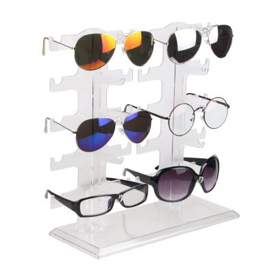 BNNP Eyeglass Storage Rack 10 Pairs Sunglasses Display Stand Removable Plastic Glasses Holder Glasses Storage for Store Organizer Eyeglass Organizer Display Rack (Color : Clear)