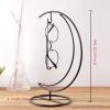 BNNP Eyeglass Storage Rack Moon Shape Glasses Display Stand Wrought Iron Display Hanger Window Display Personalized Decorative Props 2 Pieces Eyeglass Organizer Display Rack view 2
