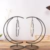 BNNP Eyeglass Storage Rack Moon Shape Glasses Display Stand Wrought Iron Display Hanger Window Display Personalized Decorative Props 2 Pieces Eyeglass Organizer Display Rack view 4