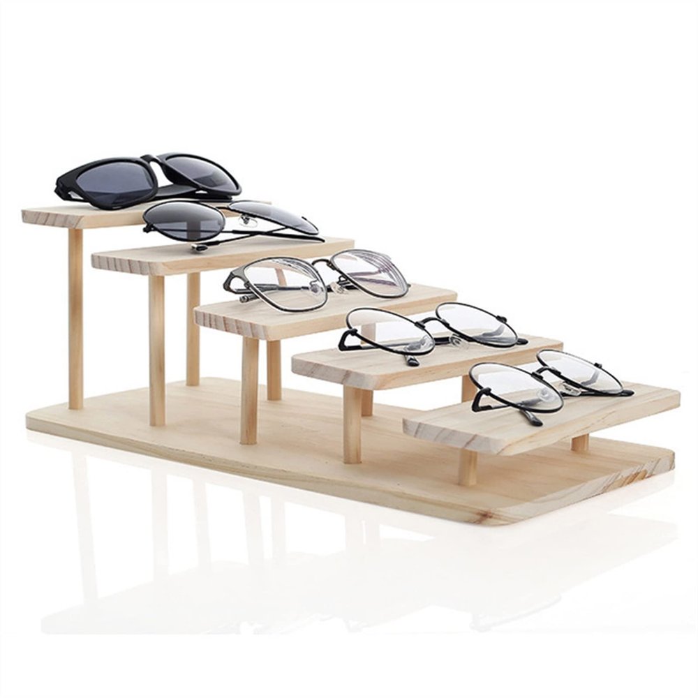 BNNP Eyeglass Storage Rack Glasses Stand Wood Display Holder Sunglasses Organizer Stands Sunglasses Holders Sunglasses Rack Sunglass Display Holder Eyeglass Organizer Display Rack (Size : 5layer)