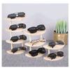 BNNP Eyeglass Storage Rack Glasses Display Stand Sunglasses Stand Props Multi-Layer Window Decoration Semicircle Three Layers Eyeglass Organizer Display Rack (Size : Large) view 4