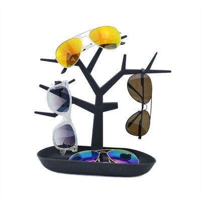 BNNP Eyeglass Storage Rack Creative Sunglasses Rack Tree-Shaped Hanging Sunglasses Glasses Display Rack Storage Window Decoration Display Props Eyeglass Organizer Display Rack (Color : Gray)