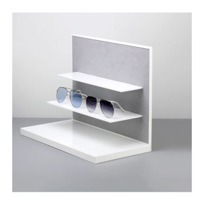 Eyeglass Storage Rack Acrylic 3 Layer Sunglasses Display Stand Glasses Storage Rack Desktop Glasses Storage Rack Decoration Eyeglass Organizer Display Rack (Color : Brass)