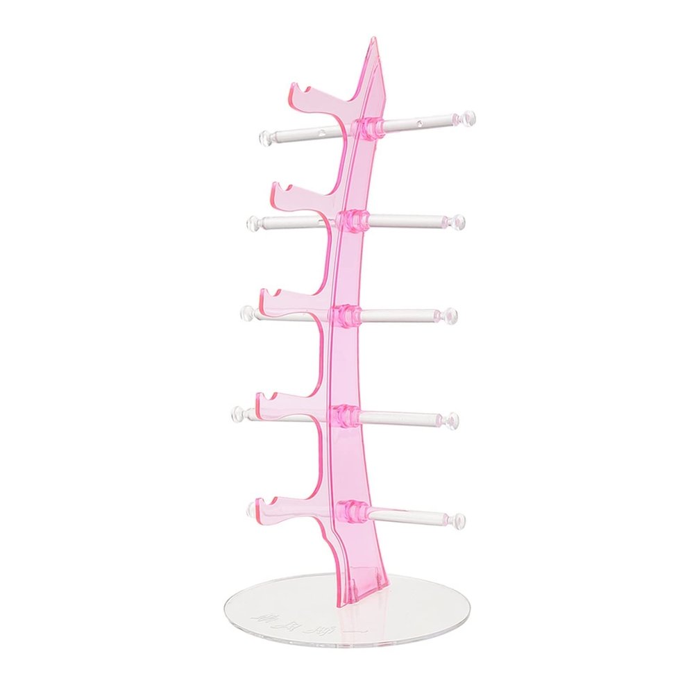 BNNP Eyeglass Storage Rack 5 Pairs of Glasses Display Stand Sunglasses Glasses Frame Display Stand Multifunctional Display Stand Eyeglass Organizer Display Rack (Color : Gray)