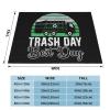 Trash Day Best Day Waste Management Garbage Truck Blanket Gifts Funny Throw Blanket Flannel Blanket Ultra-Soft Blanket Fuzzy Blanket Plush Blanket Soft Cozy Lightweight Blanket for Sofa Bed 50"x40" view 4