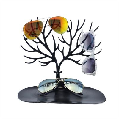 BNNP Eyeglass Storage Rack Sunglasses Rack Storage Tree-Shaped Hanging Sunglasses Glasses Display Stand Window Ornaments Glasses Frame Eyeglass Organizer Display Rack (Color : Gray)