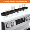 AWOKE Stove Top Shelf 30 Inch - Silicone Material Magnetic Shelf for Stove - 3 Functional Partitions Kitchen Spice Rack Organizer-Black,Kitchen Gadgets Storage Organization view 4