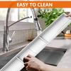AWOKE Stove Top Shelf 30 Inch - Silicone Material Magnetic Shelf for The Stove - 3 Functional Partitions Kitchen Spice Rack Organizer - White view 3