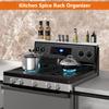 AWOKE Stove Top Shelf 30 Inch - Silicone Material Magnetic Shelf for The Stove - 3 Functional Partitions Kitchen Spice Rack Organizer - White view 4